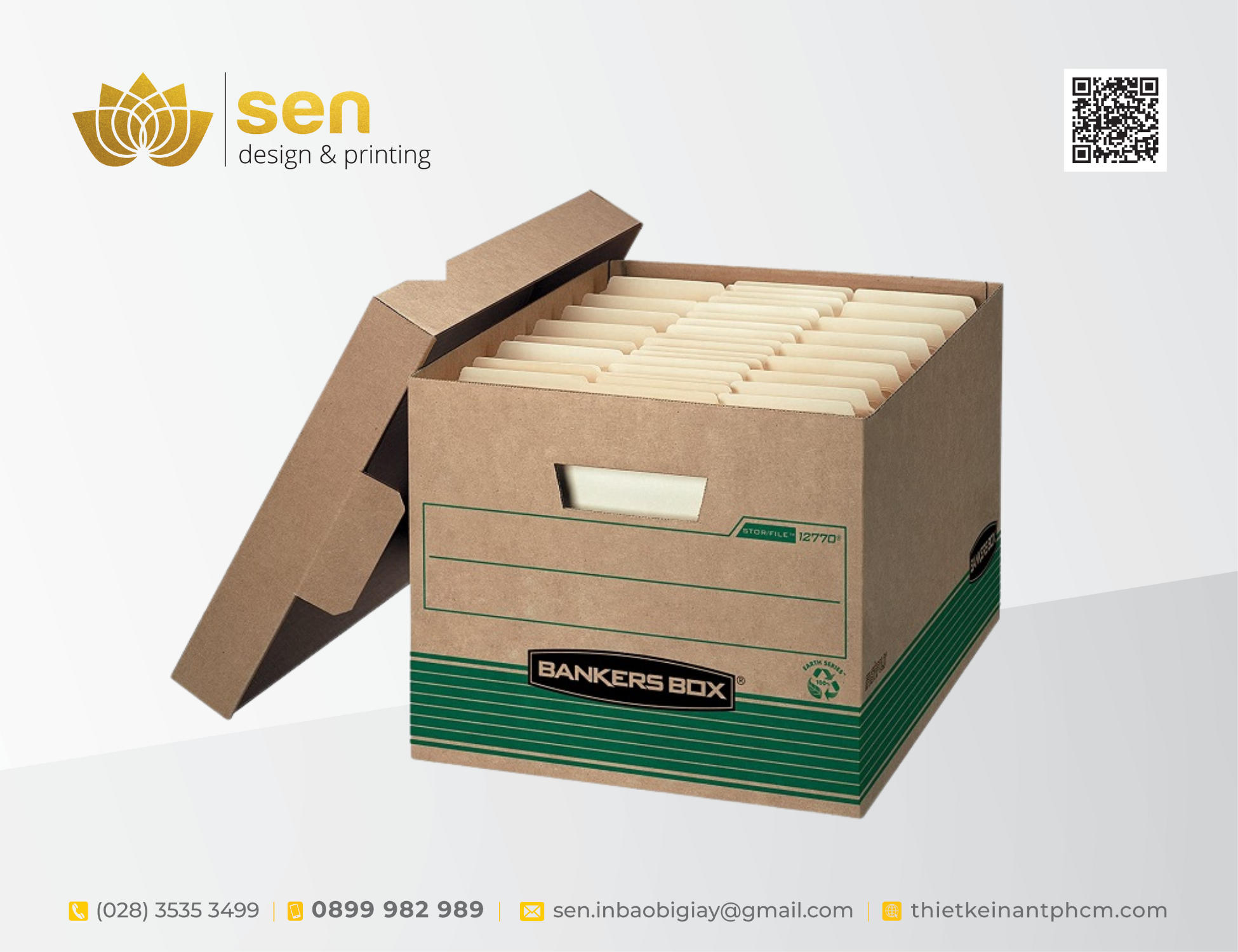 Hộp carton đựng hồ sơ, tài liệu