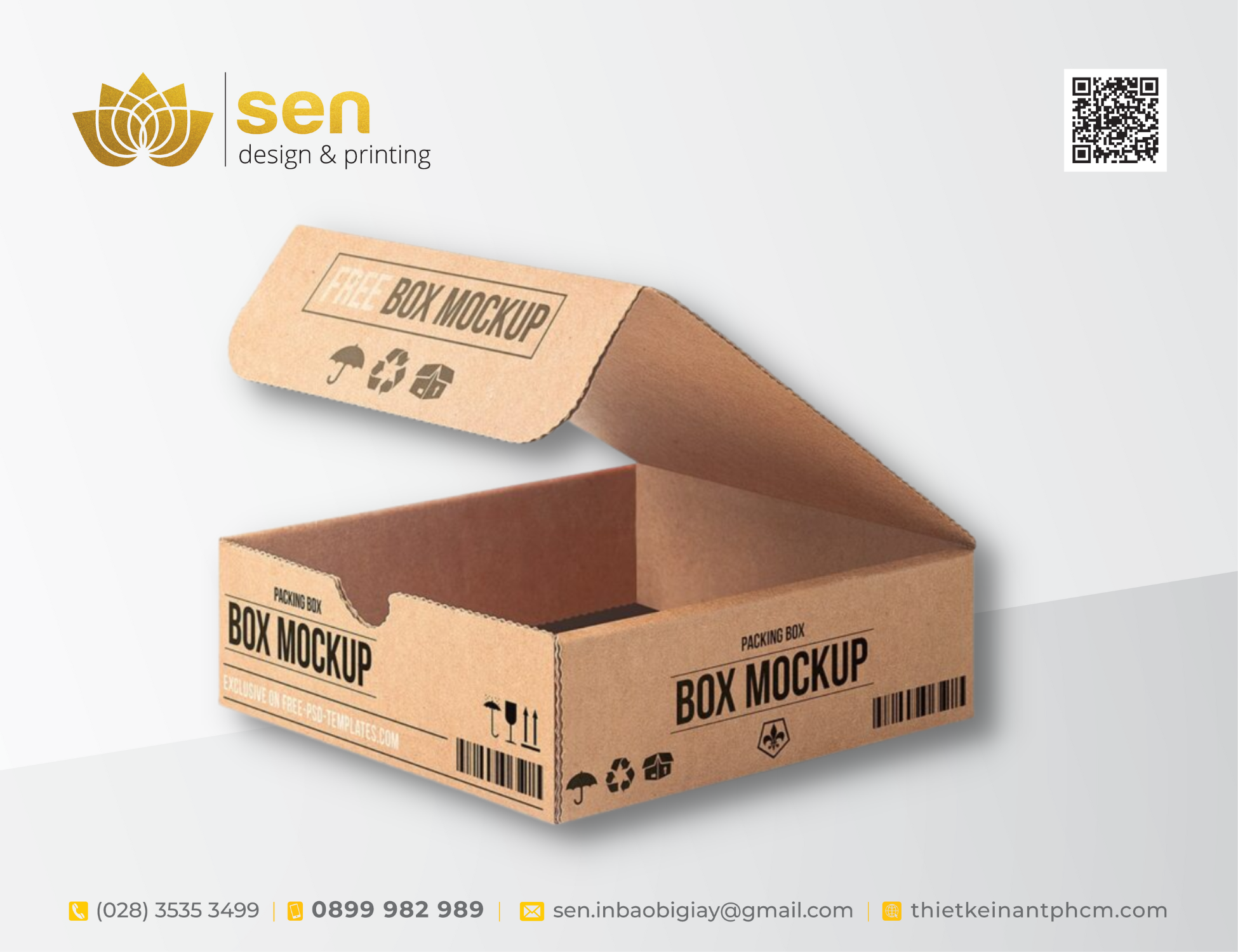 Cơ sở in ấn hộp giấy carton nắp gài