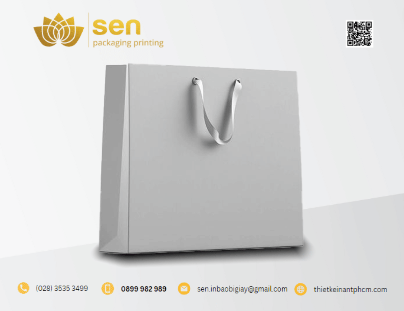 Đặt Sản Xuất Túi Giấy Trắng Trơn Tại Sen Vàng 