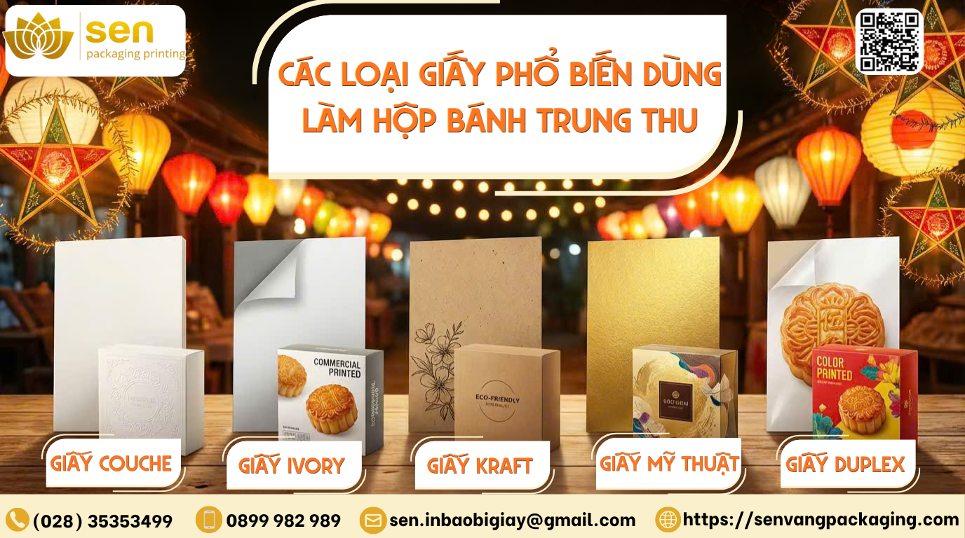Các loại giấy làm hộp bánh Trung Thu