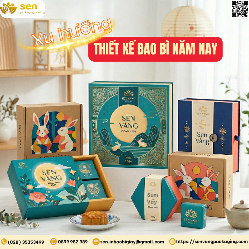 Xu hướng thiết kế bao bì Trung Thu 2026 | Sen Vàng Packaging