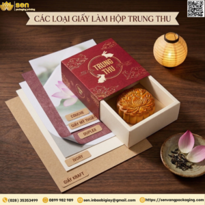 Các loại giấy làm hộp bánh Trung Thu phổ biến hiện nay