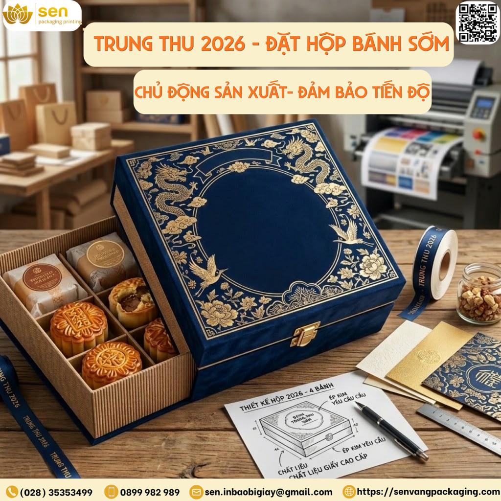 Hộp bánh Trung Thu 2026 – Vì sao nên đặt sớm để đảm bảo tiến độ sản xuất?